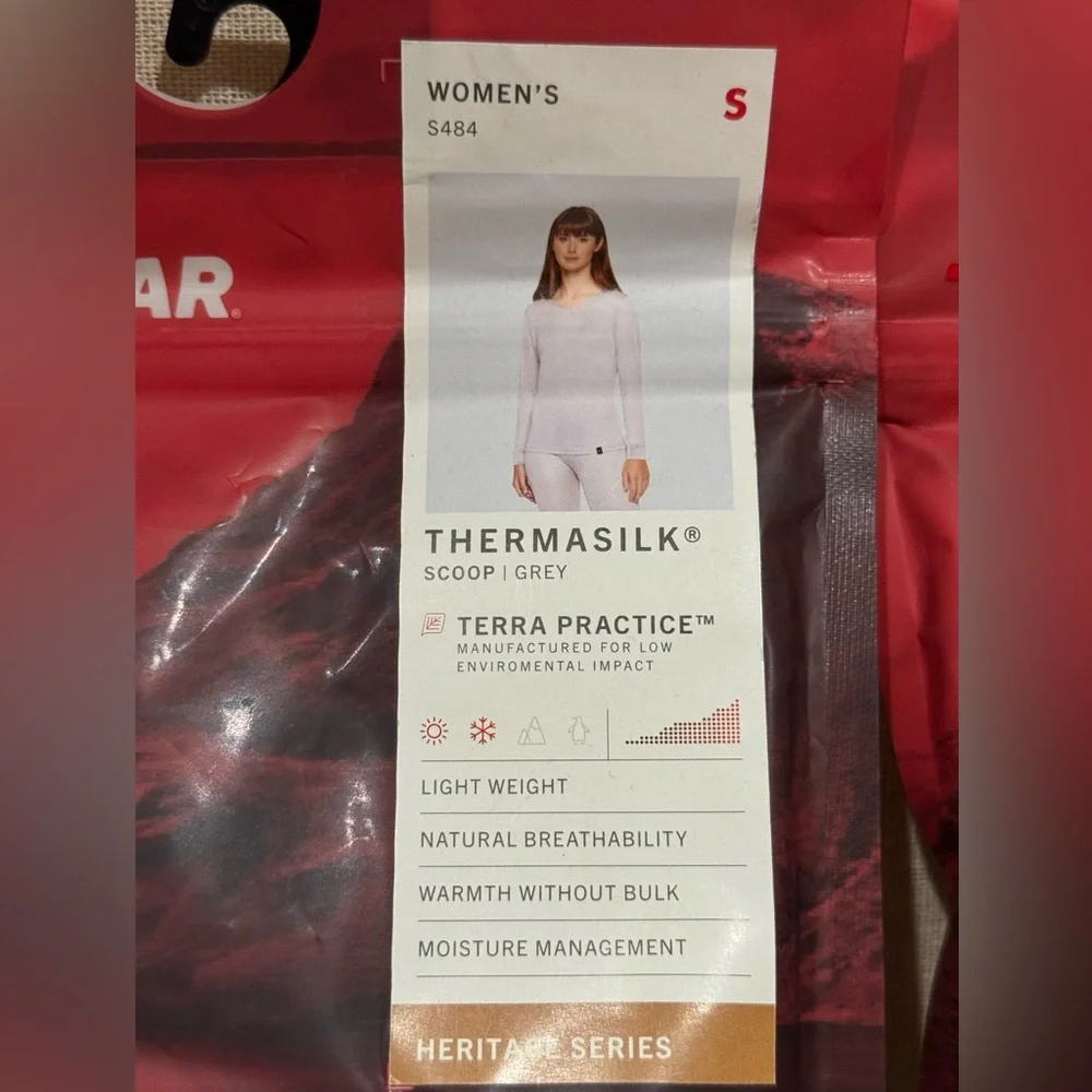 Women's Thermasilk Base Layer Leggings in Light Gray - Picture 5 of 5